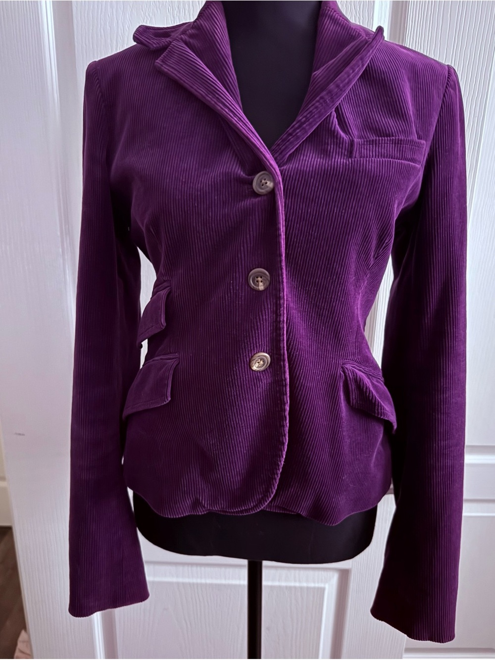 Ralph Lauren Deep Plum Corduroy Blazer Jacket Beautiful! - Picture 3 of 9